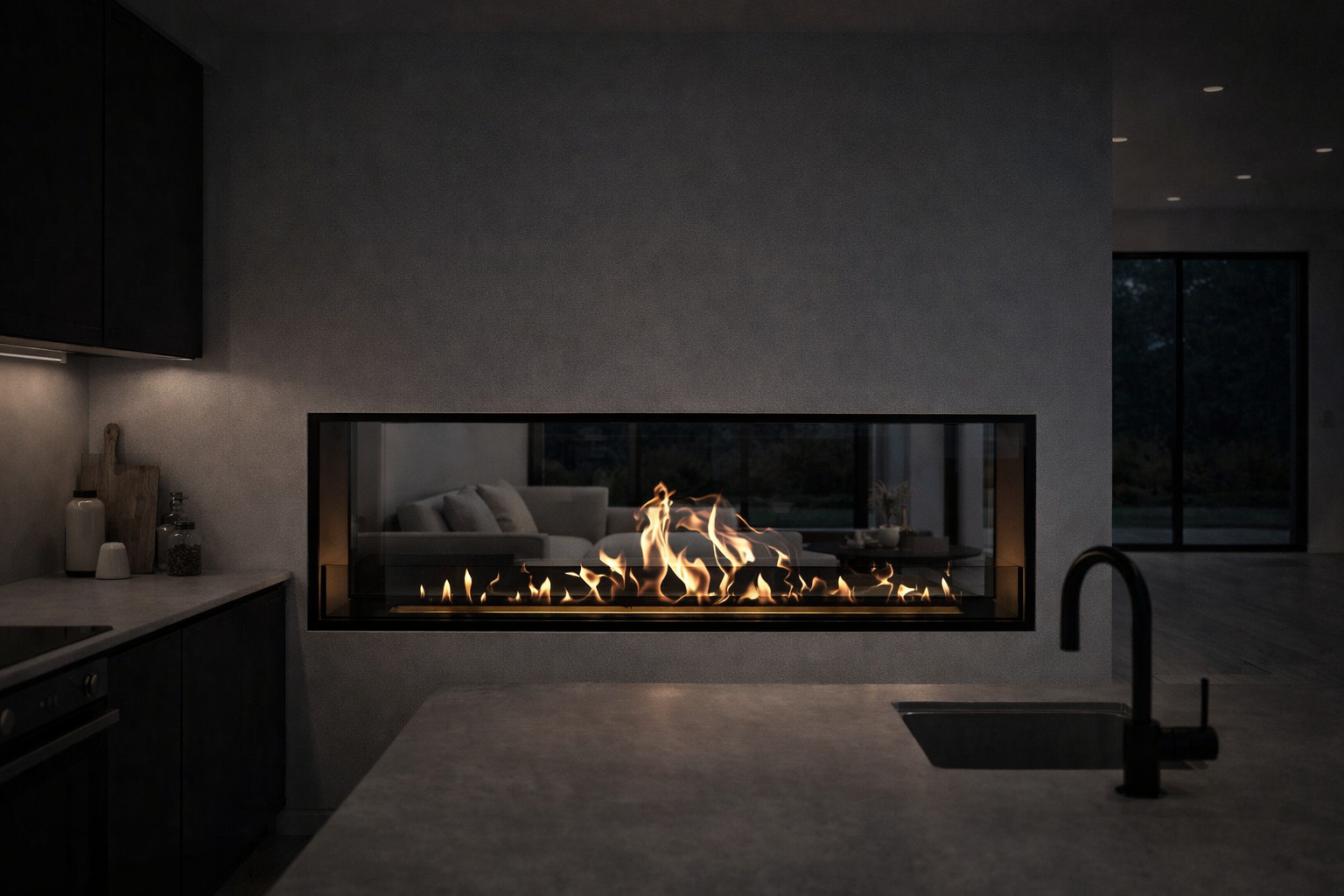 Fame See-Through Fireplace 170 cm