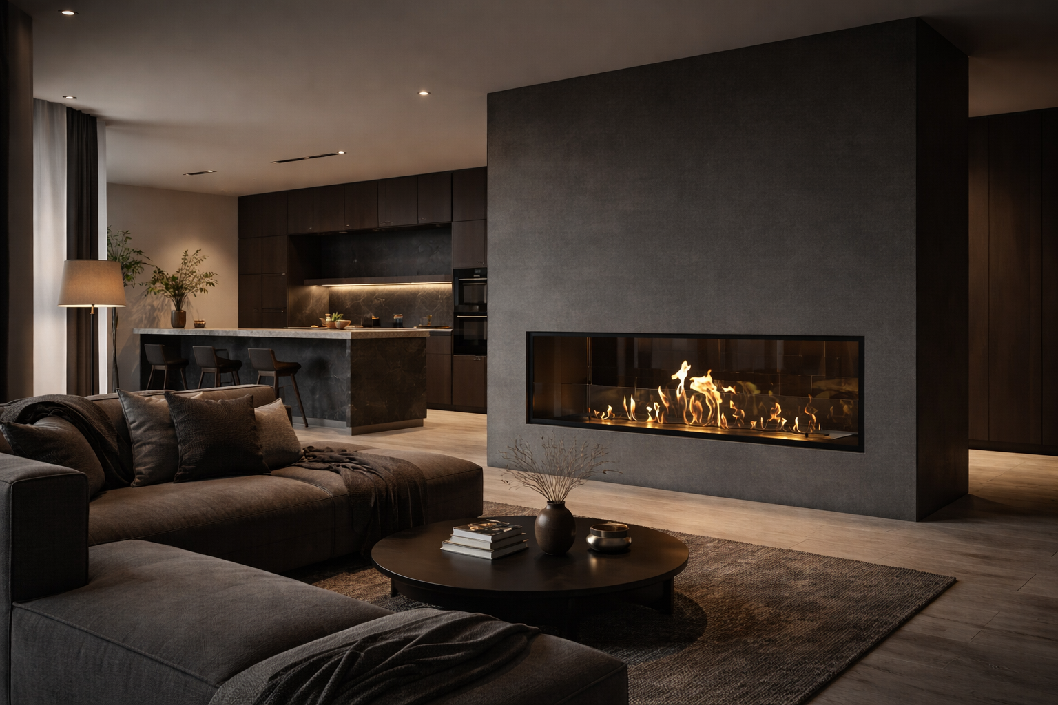 Fame See-Through Bio Ethanol Fireplace 180 cm
