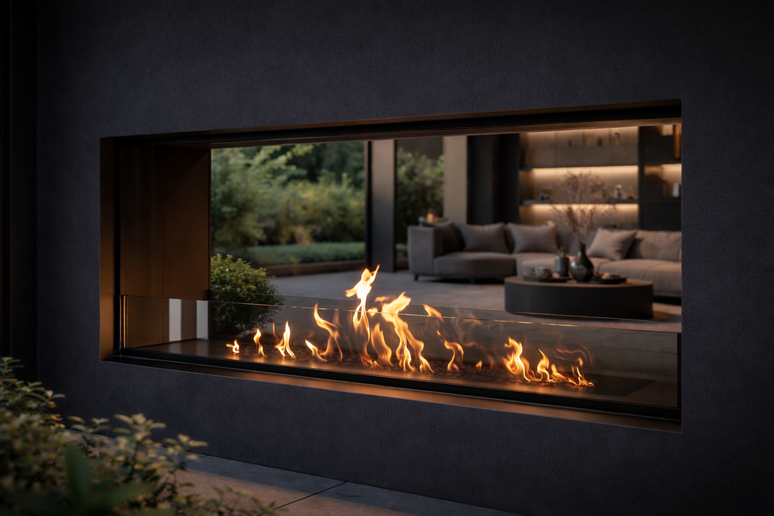 Fame See-Through Bio Ethanol Fireplace 200 cm