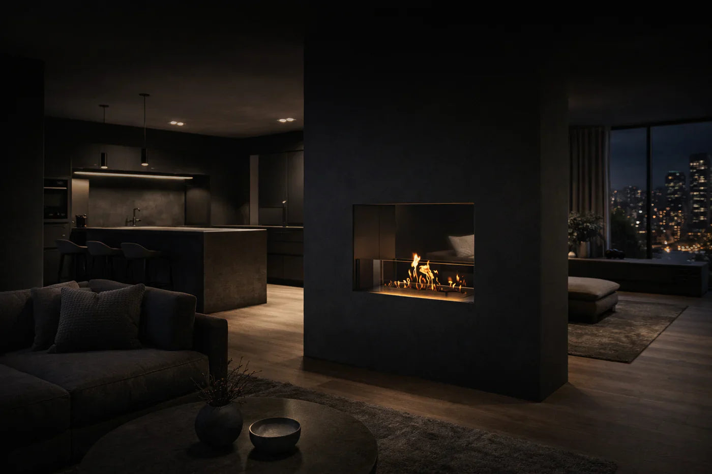 Fame See-Through Bio Ethanol Fireplace 50 cm
