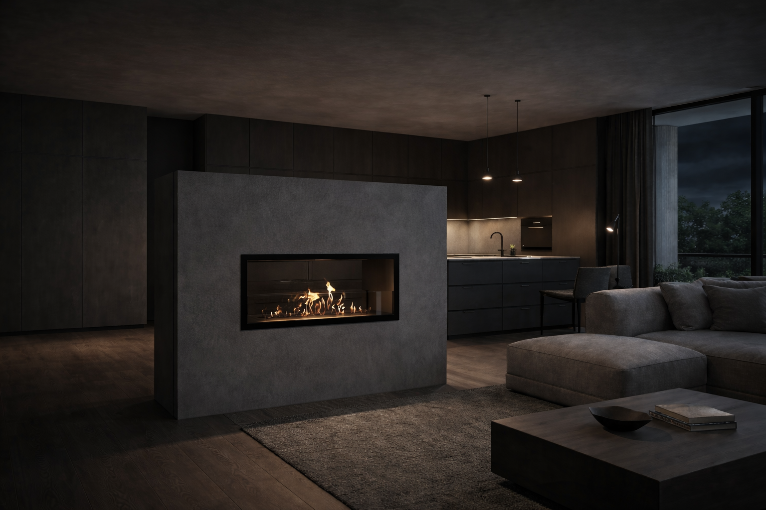 Image of Fame See-Through Bio Ethanol Fireplace 90 cm
