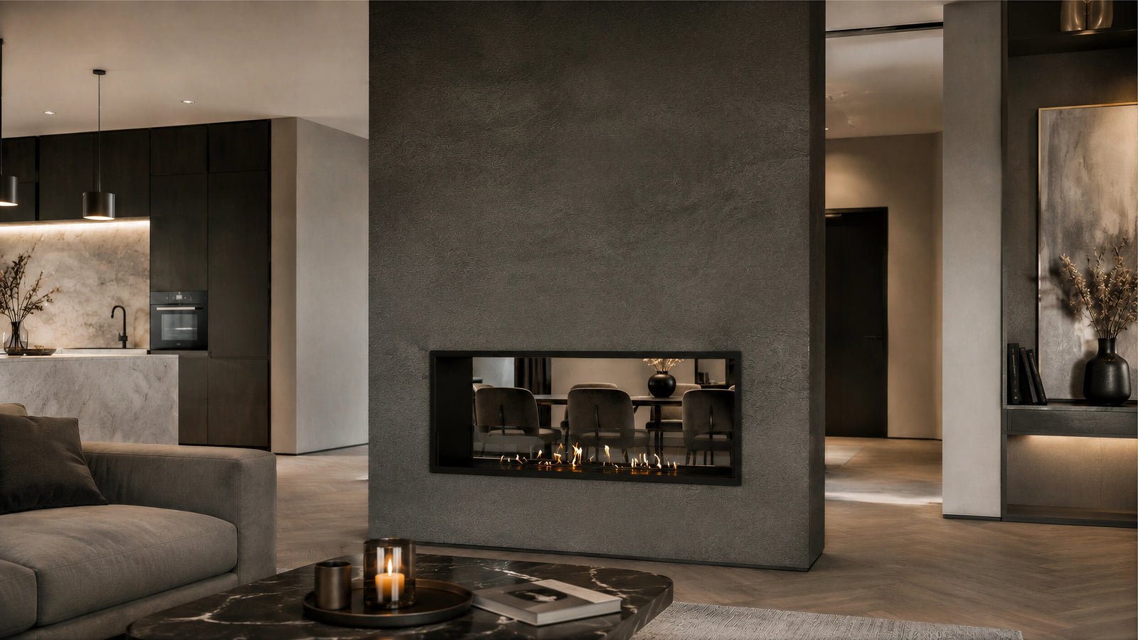 Fame See-Through Bio Ethanol Fireplace 100 cm