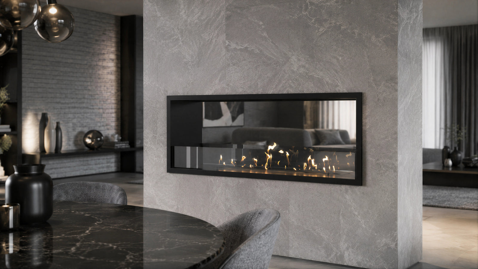 Fame See-Through Bio Ethanol Fireplace 110 cm