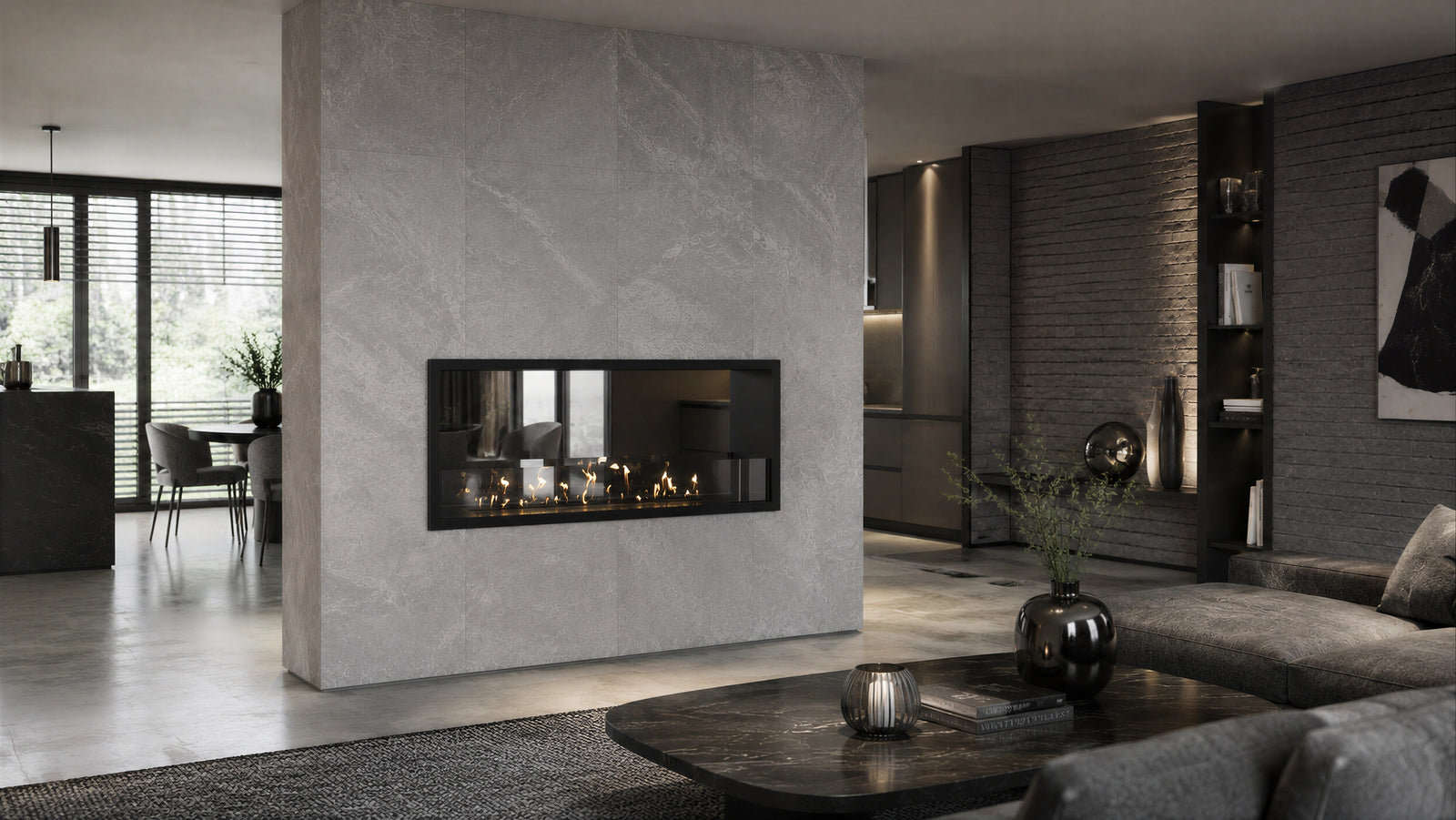 Fame See-Through Bio Ethanol Fireplace 110 cm