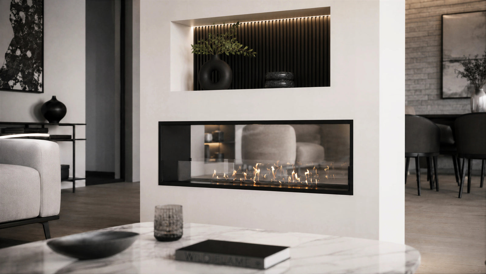 Fame See-Through Bio Ethanol Fireplace 120 cm