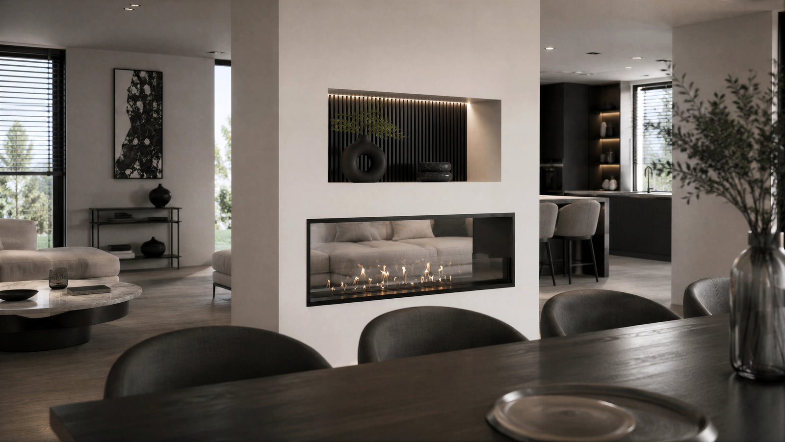 Fame See-Through Bio Ethanol Fireplace 120 cm
