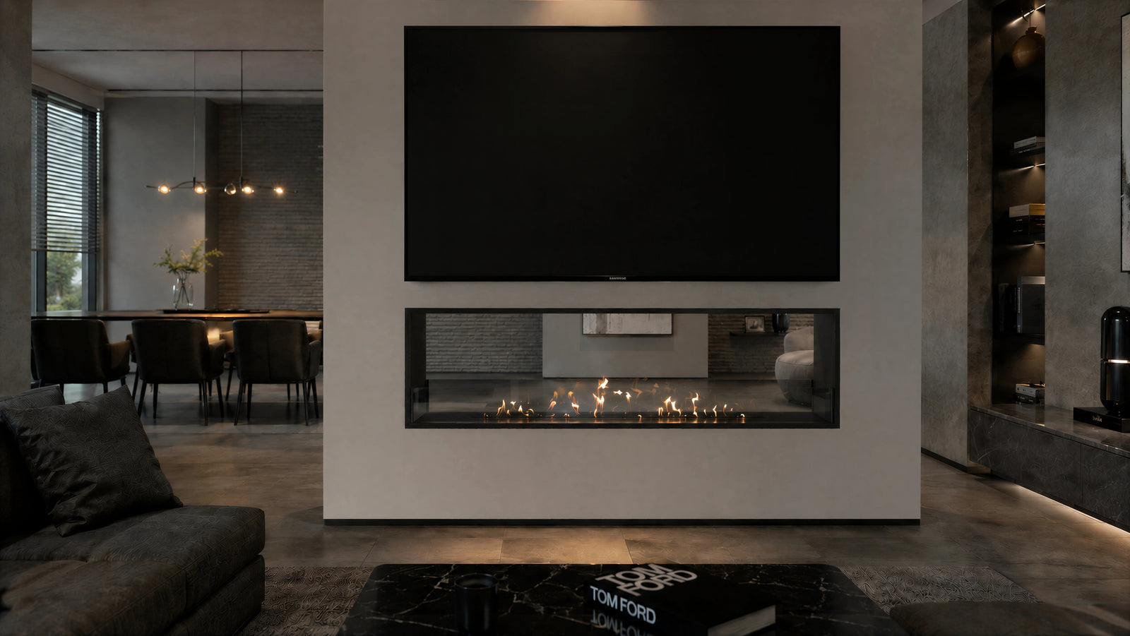 Fame See-Through Bio Ethanol Fireplace 130 cm