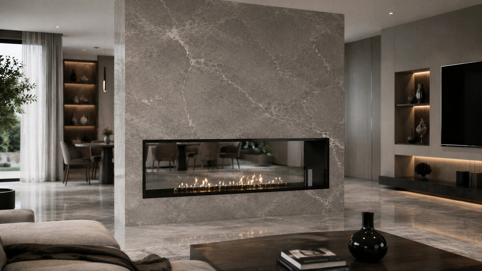 Fame See-Through Bio Ethanol Fireplace 140 cm