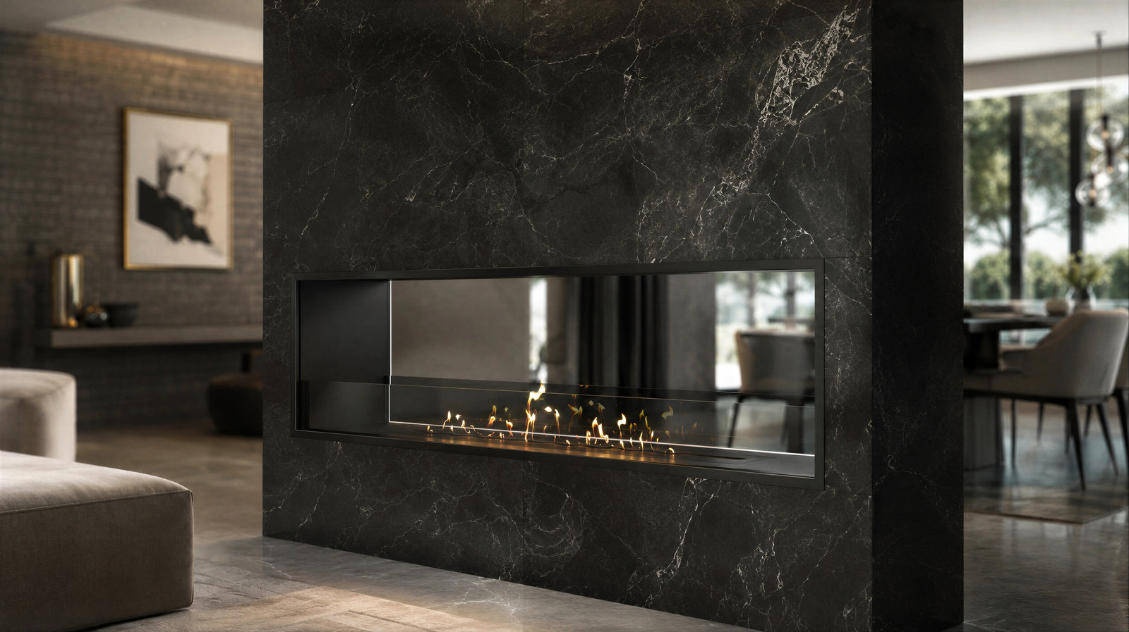 Fame See-Through Bio Ethanol Fireplace 150 cm