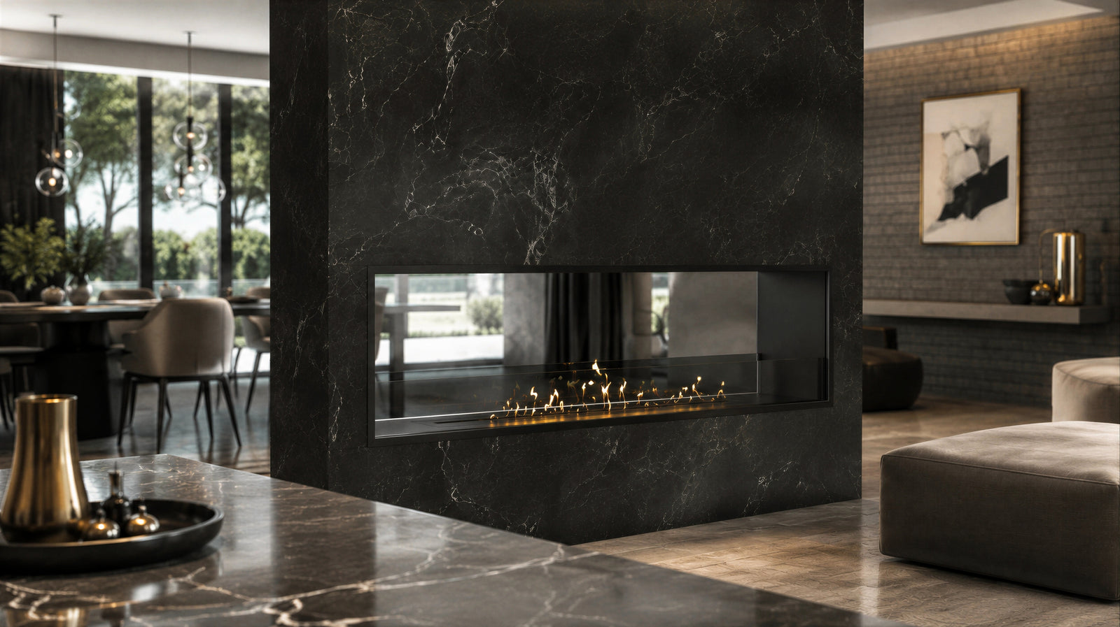 Fame See-Through Bio Ethanol Fireplace 150 cm