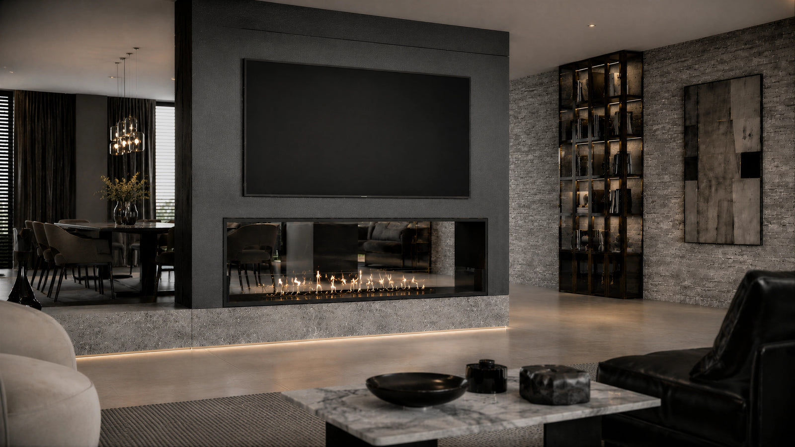 Fame See-Through Bio Ethanol Fireplace 160 cm