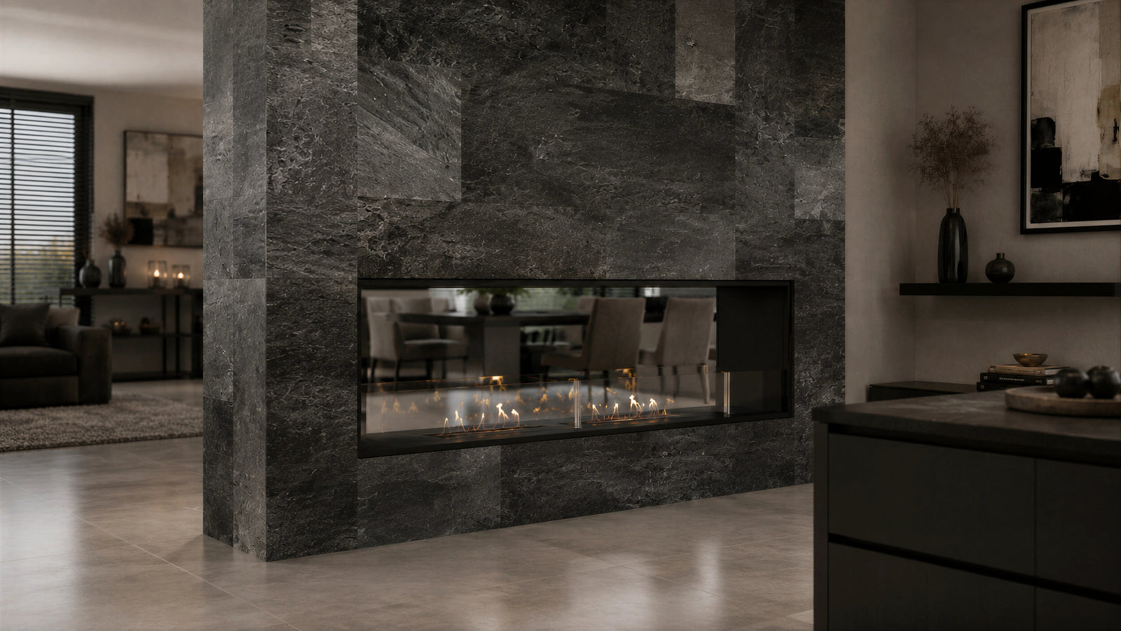 Fame See-Through Bio Ethanol Fireplace 170 cm