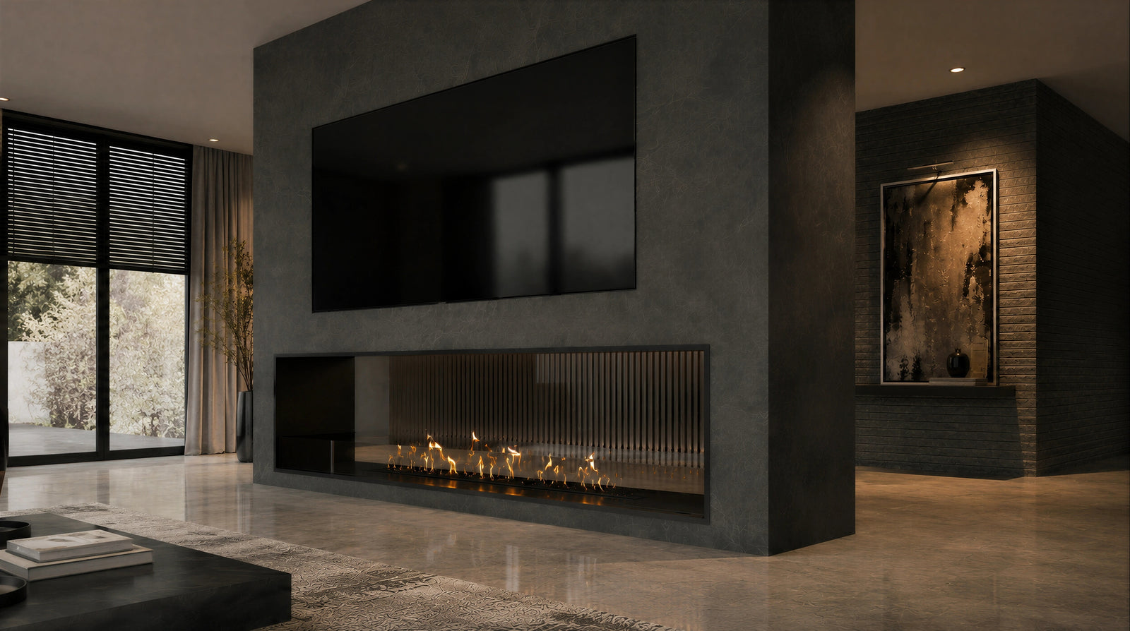 Fame See-Through Bio Ethanol Fireplace 180 cm