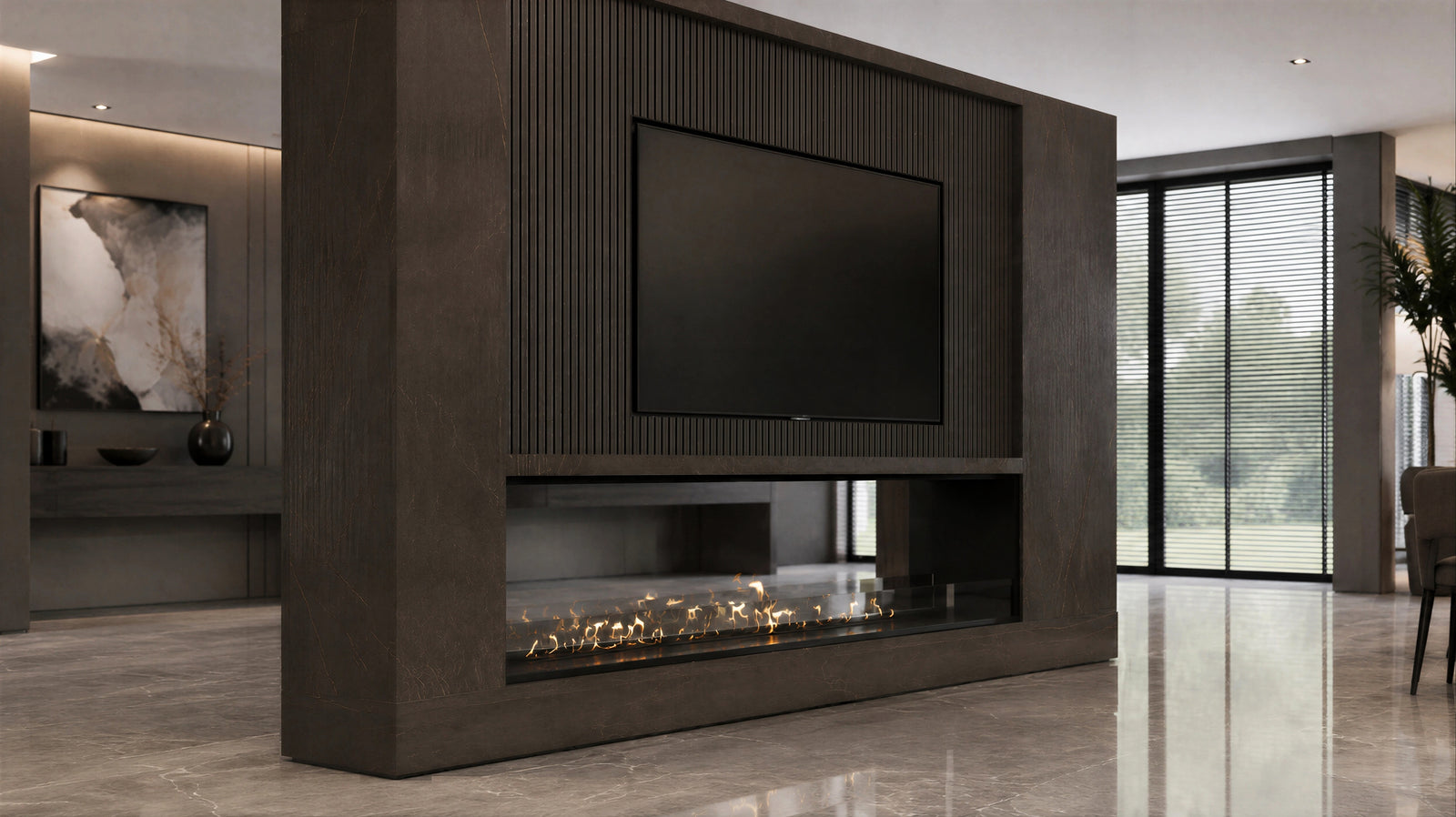 Fame See-Through Bio Ethanol Fireplace 190 cm