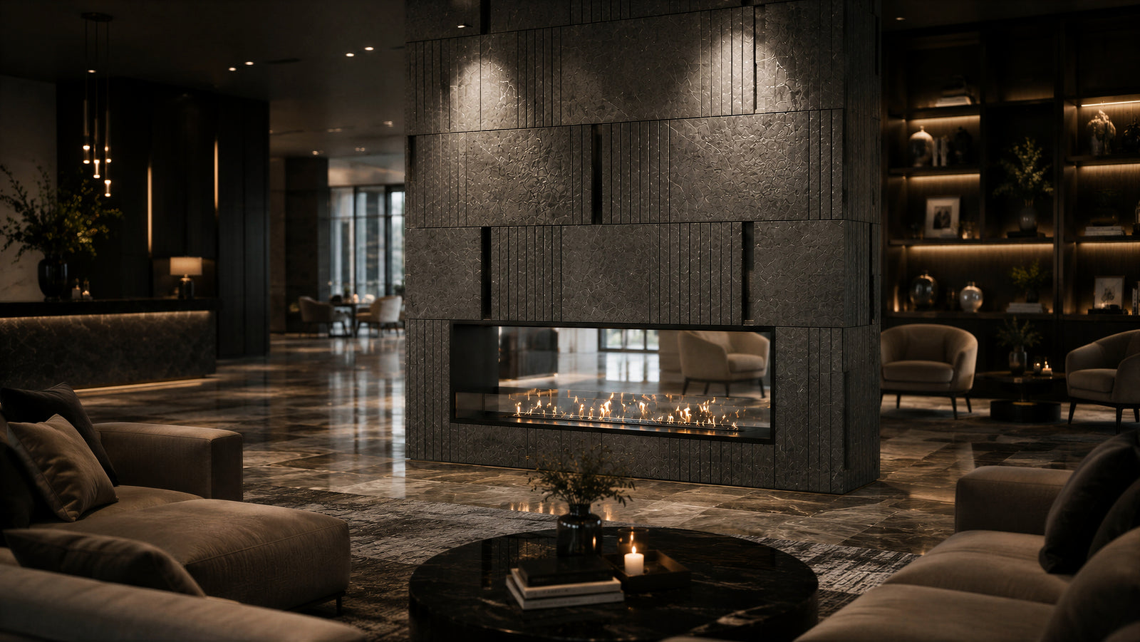 Fame See-Through Bio Ethanol Fireplace 200 cm