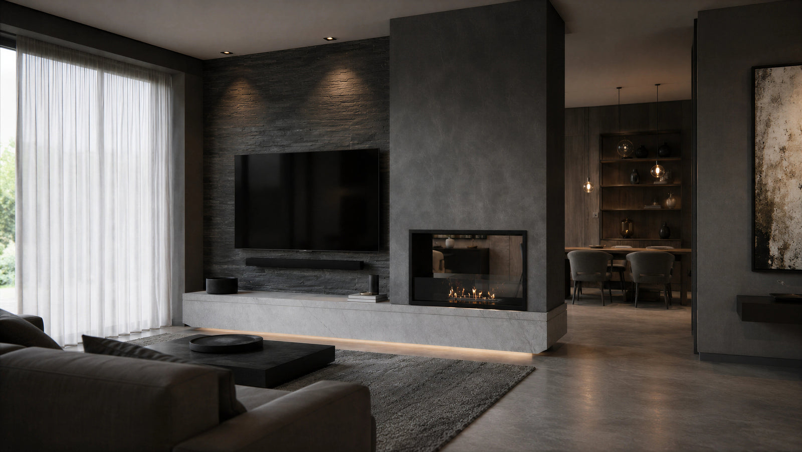 Fame See-Through Bio Ethanol Fireplace 70 cm