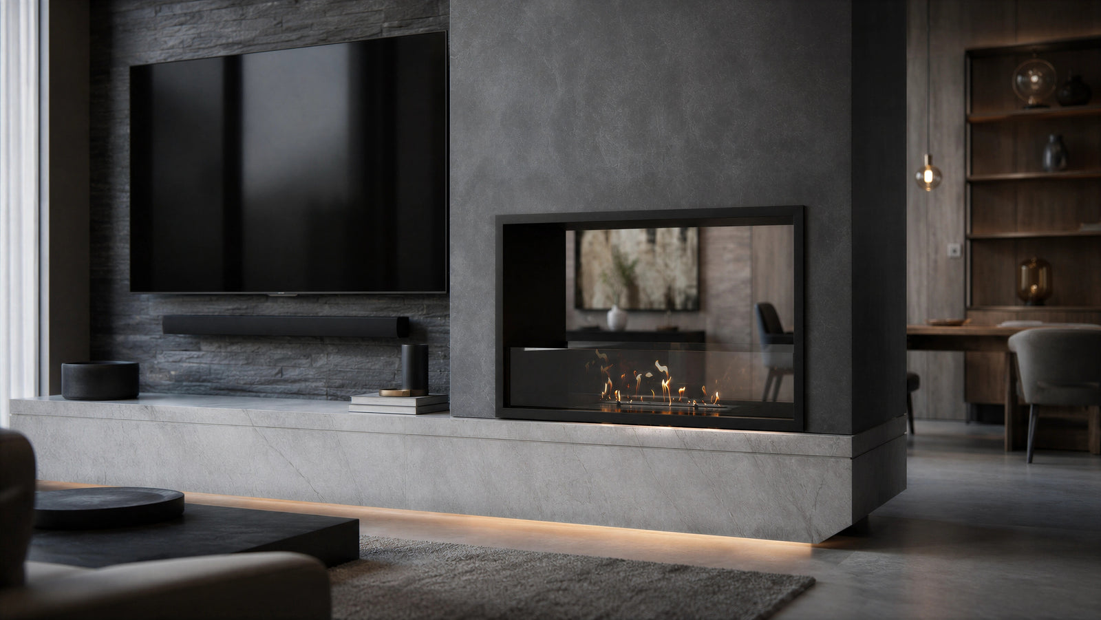 Fame See-Through Bio Ethanol Fireplace 70 cm