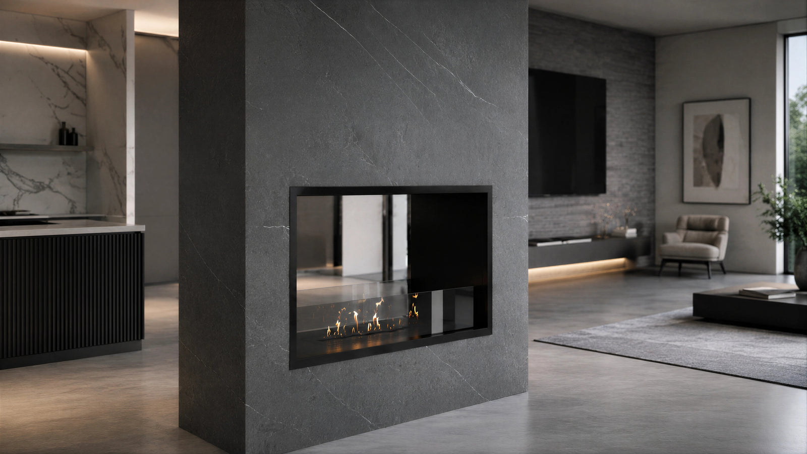 Fame See-Through Bio Ethanol Fireplace 80 cm