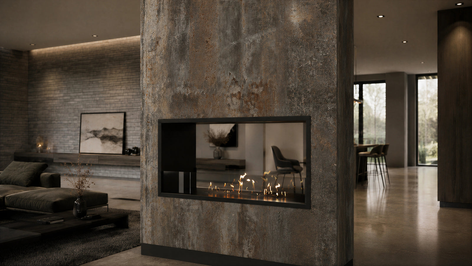 Fame See-Through Bio Ethanol Fireplace 90 cm
