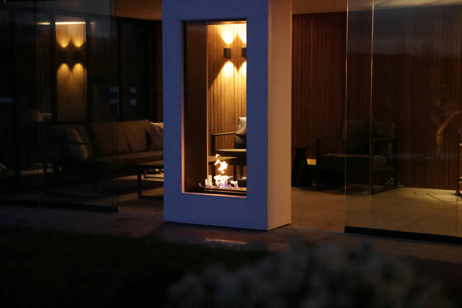 Fame Vertical See-through Fireplace Single Full Glass 60 x 100 cm