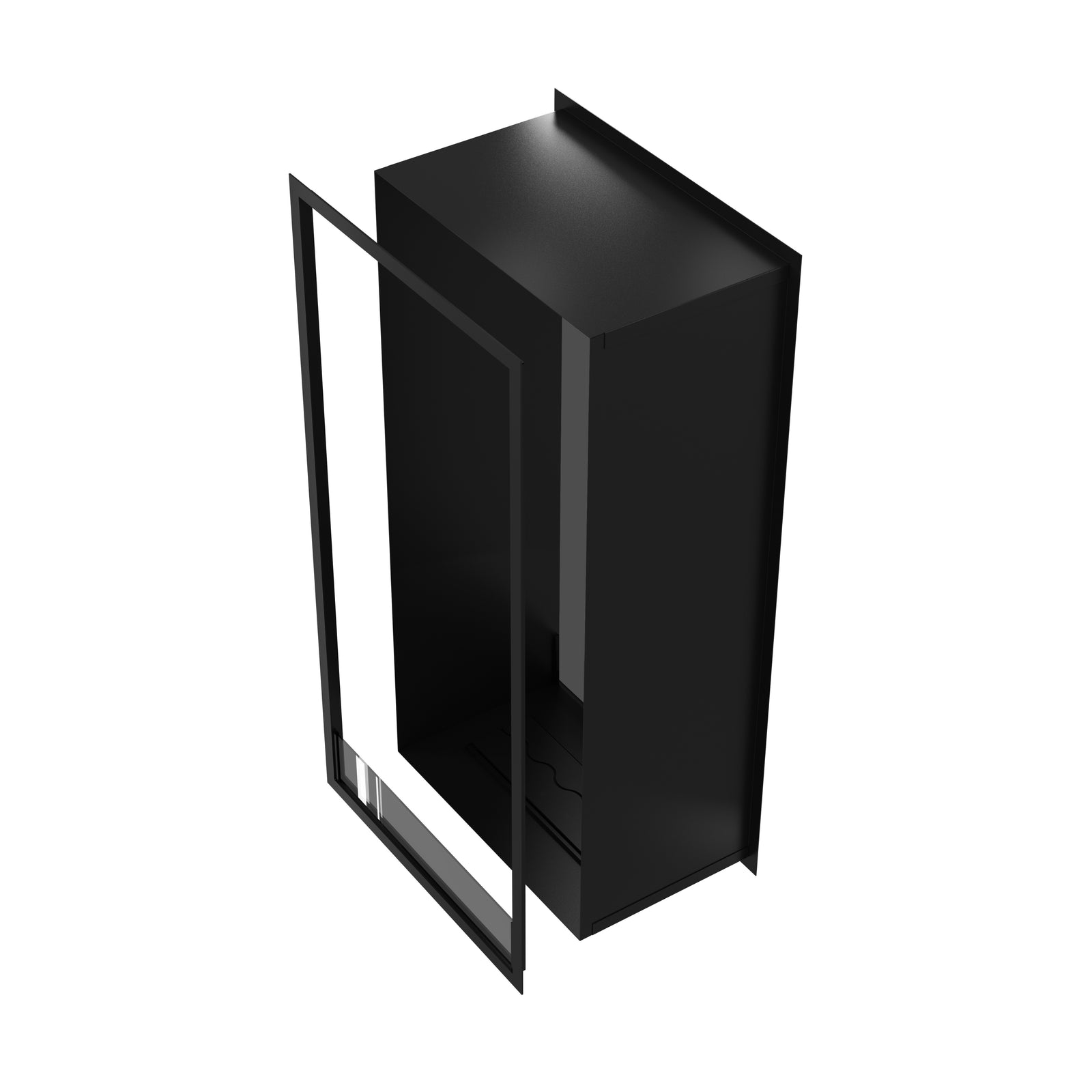 Fame Vertical See-Through Fireplace Single Full Glass 60 x 100 cm