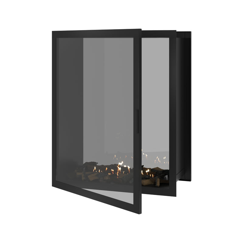 Fame Vertical See-Through Fireplace Full Glass 100 x 100 cm