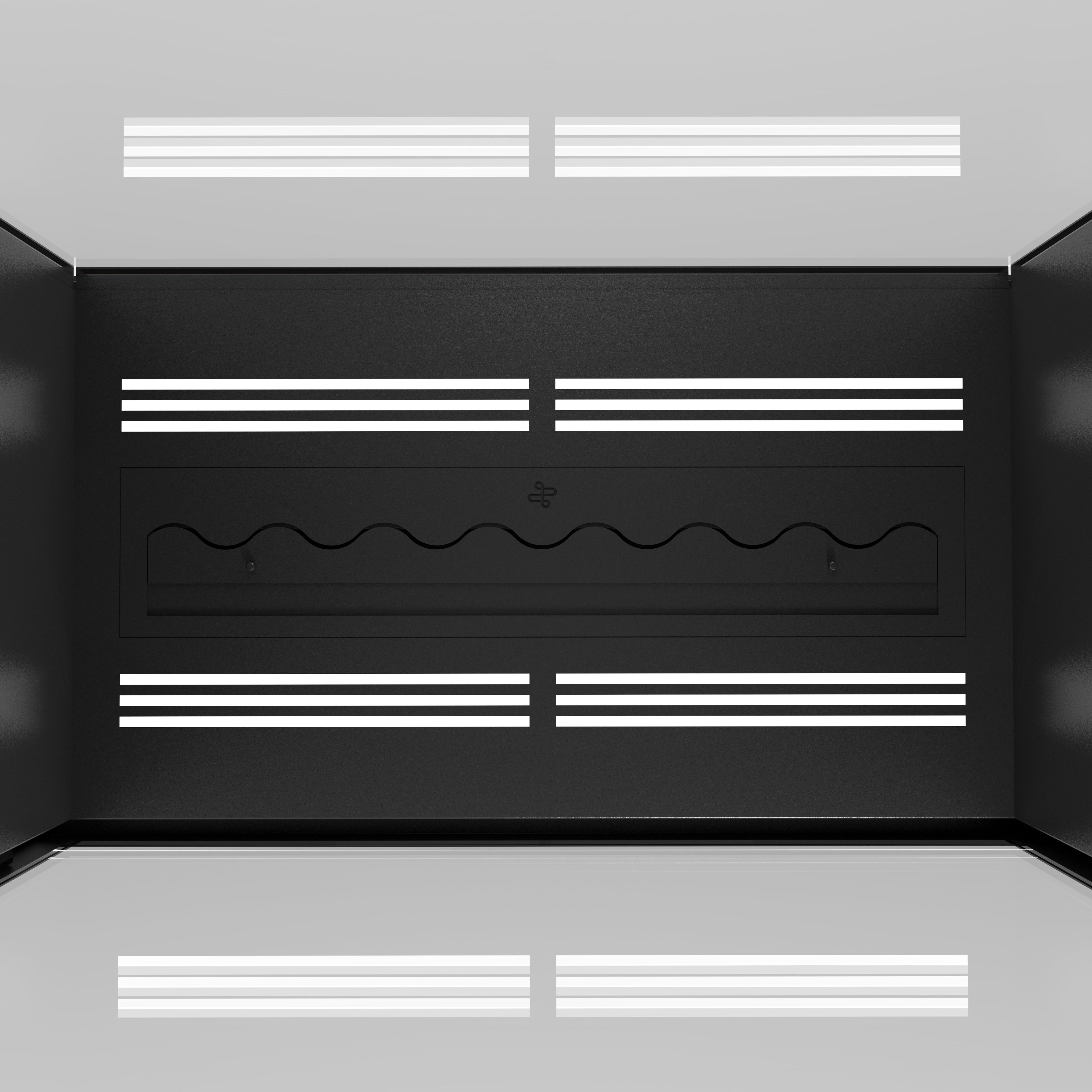 Image of Fame Vertical See-Through Fireplace Full Glass 100 x 200 cm
