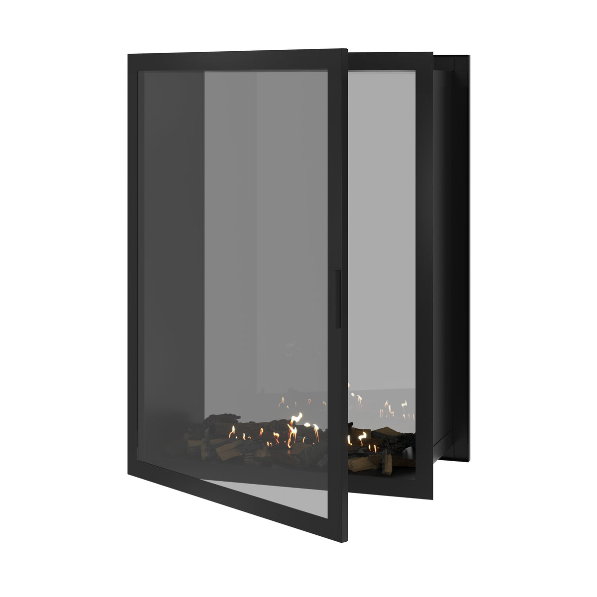 Fame Vertical See-Through Fireplace Full Glass 100 x 120 cm