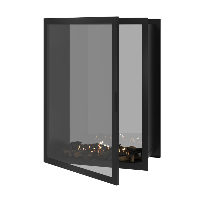 Fame Vertical See-Through Fireplace Full Glass 100 x 120 cm