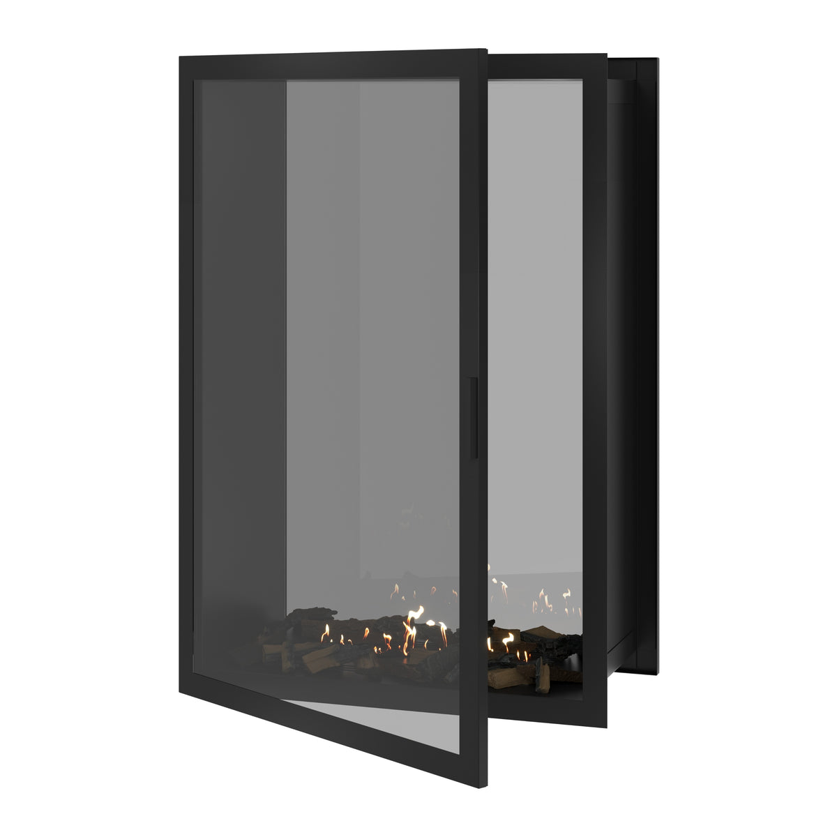 Fame Vertical See-Through Fireplace Full Glass 100 x 140 cm