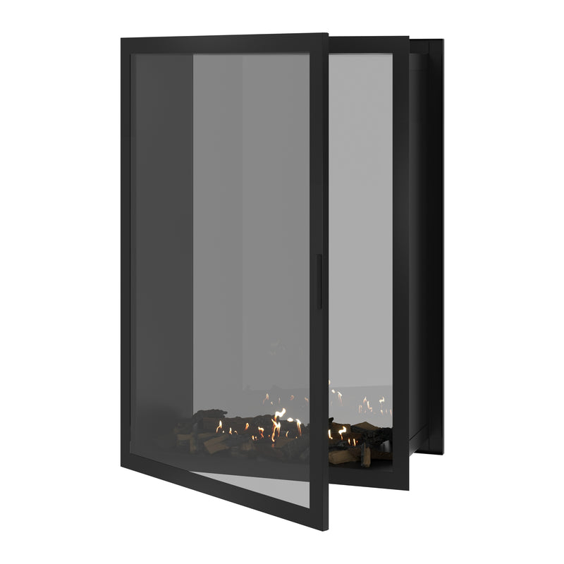 Fame Vertical See-Through Fireplace Full Glass 100 x 140 cm