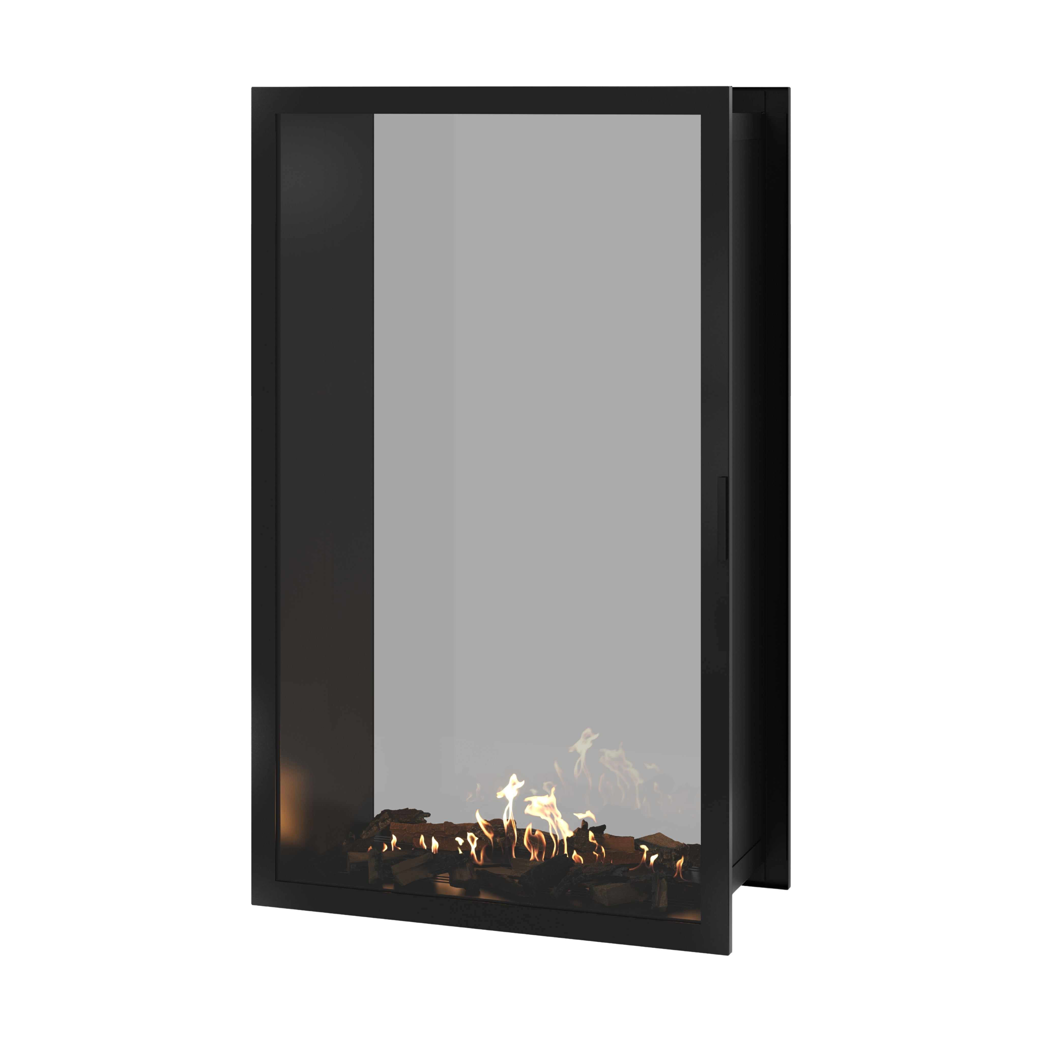 Image of Fame Vertical See-Through Fireplace Full Glass 100 x 160 cm