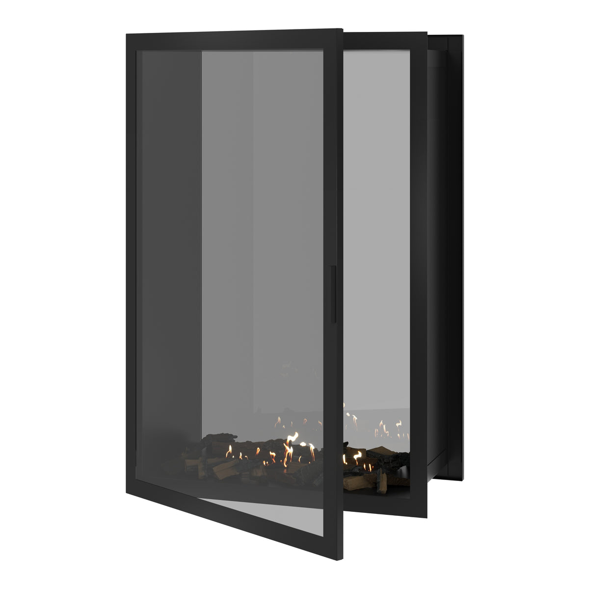 Fame Vertical See-Through Fireplace Full Glass 100 x 160 cm