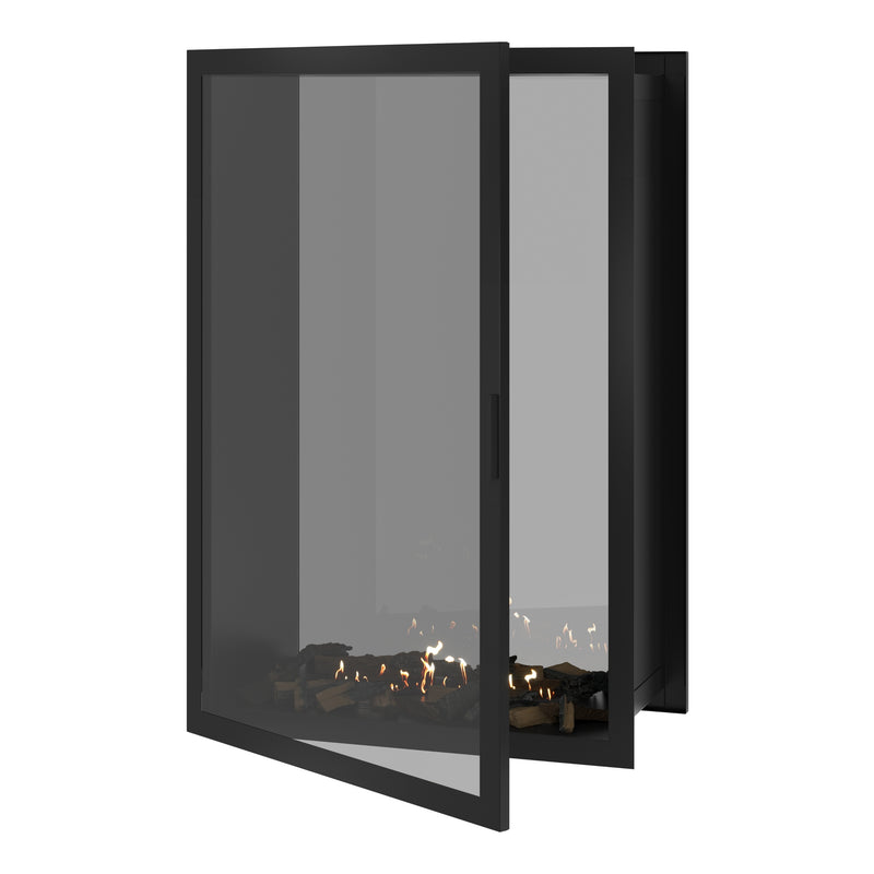 Fame Vertical See-Through Fireplace Full Glass 100 x 160 cm