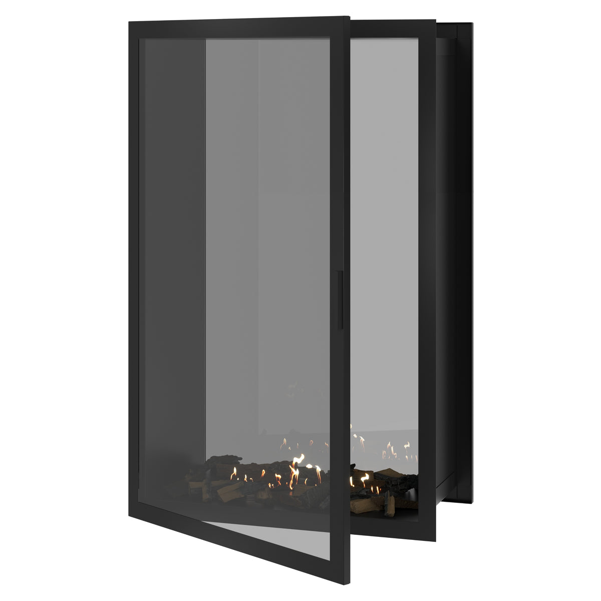 Fame Vertical See-Through Fireplace Full Glass 100 x 180 cm