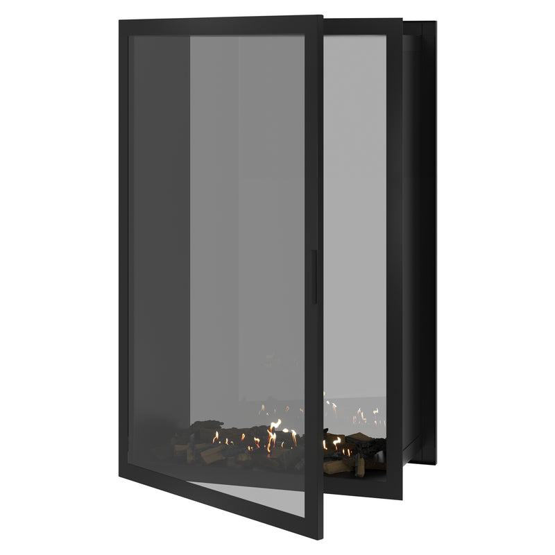 Fame Vertical See-Through Fireplace Full Glass 100 x 180 cm