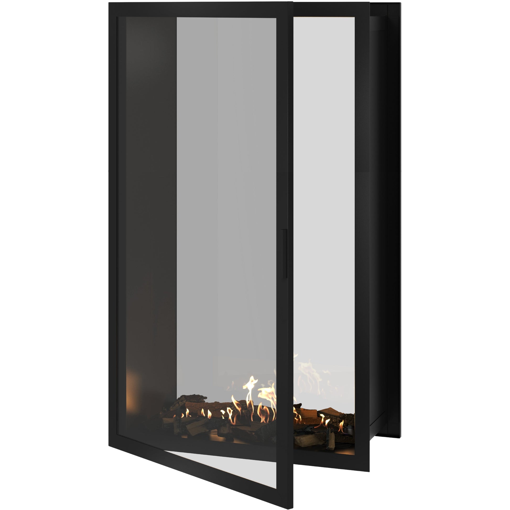Fame Vertical See-Through Fireplace Full Glass 100 x 200 cm