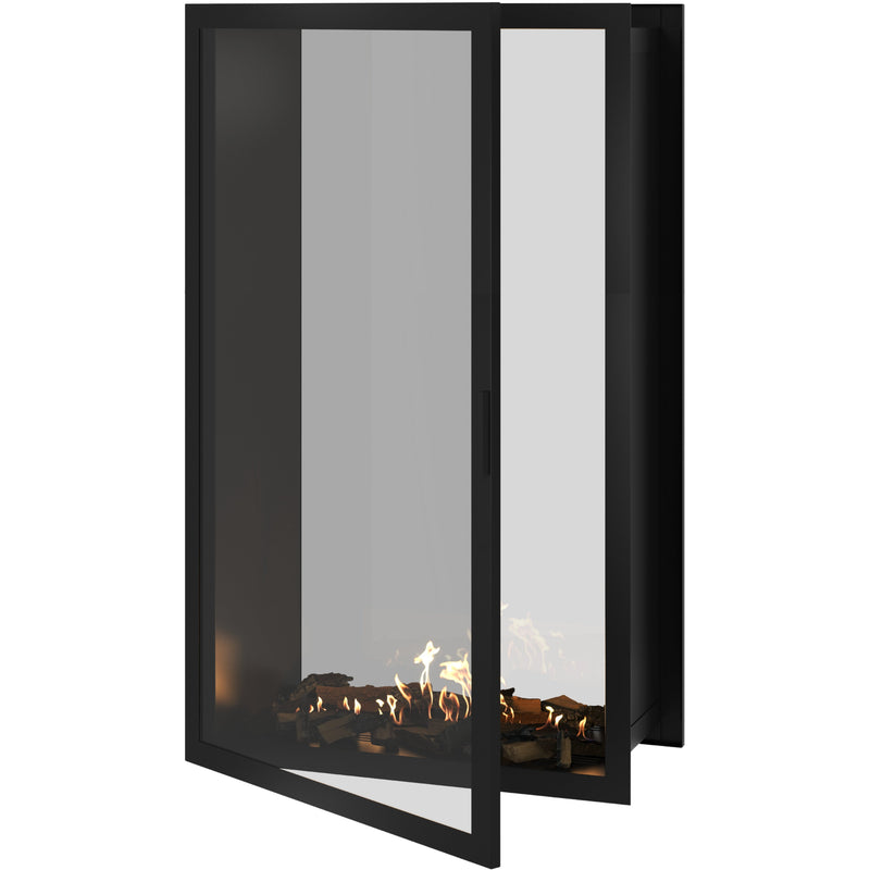 Fame Vertical See-Through Fireplace Full Glass 100 x 200 cm