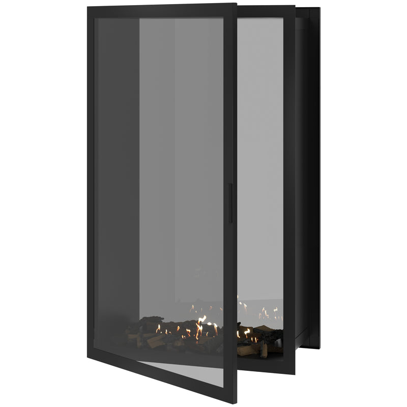 Fame Vertical See-Through Fireplace Full Glass 100 x 200 cm