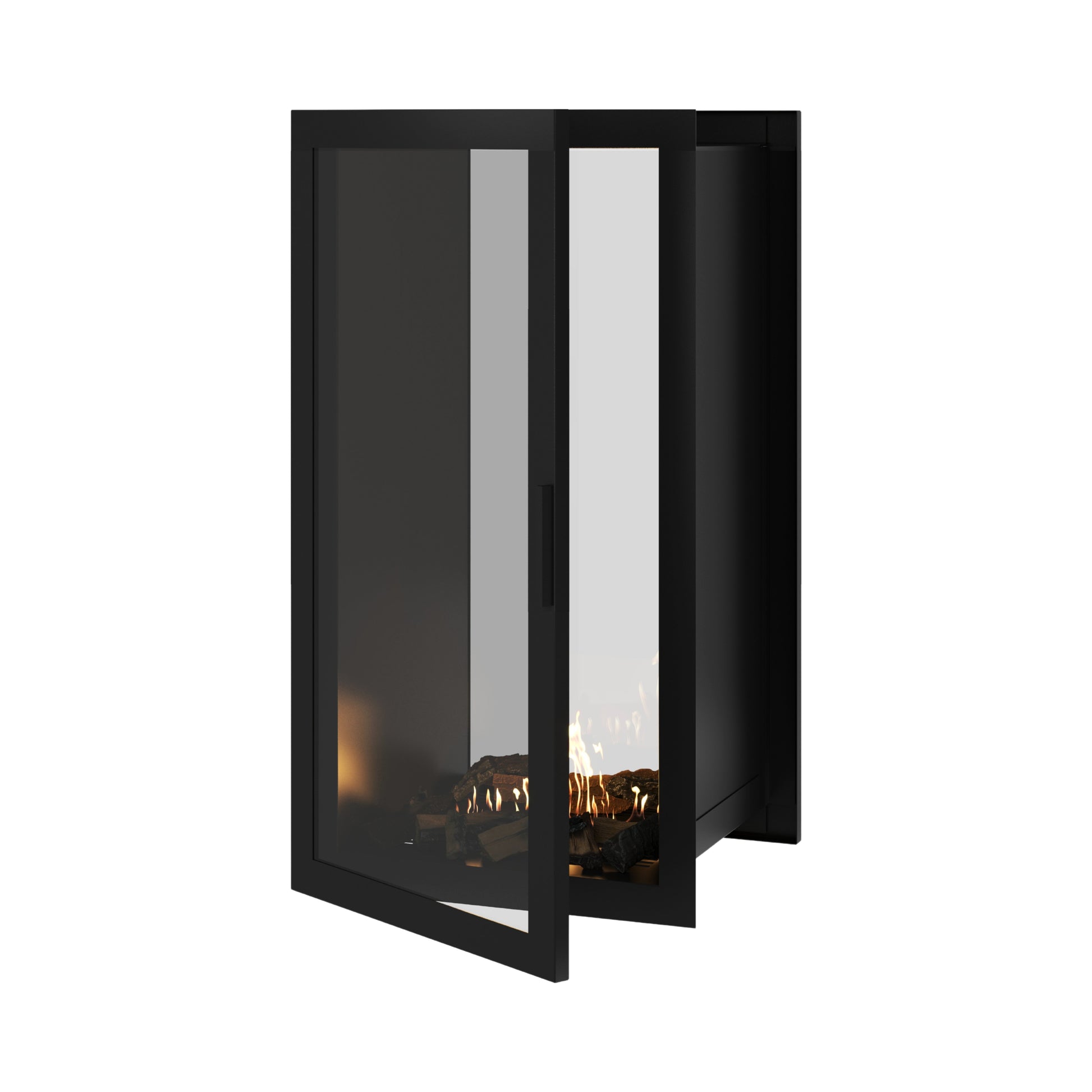 Fame Vertical See-Through Fireplace Full Glass 60 x 120 cm
