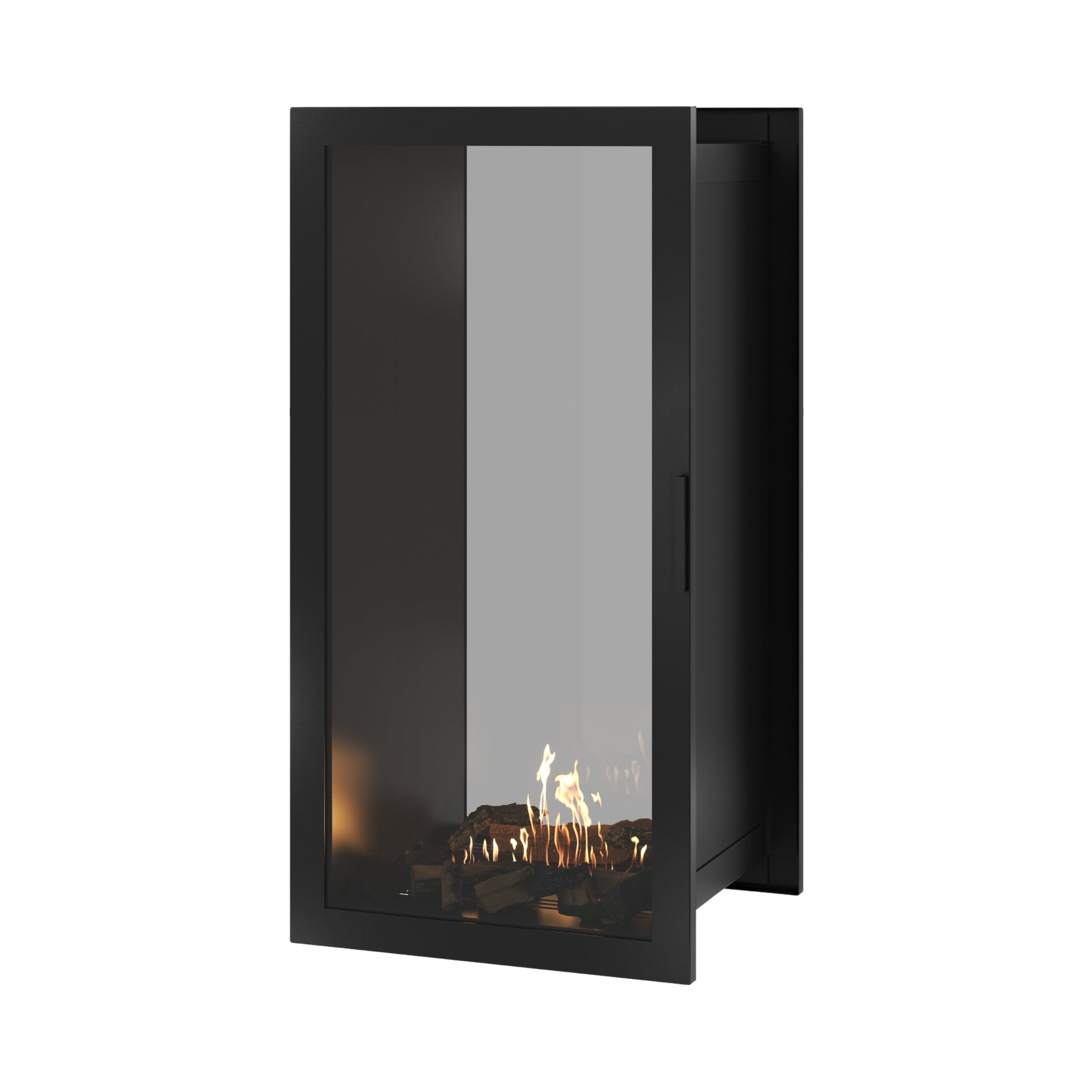 Fame Vertical See-Through Fireplace Full Glass 60 x 140 cm