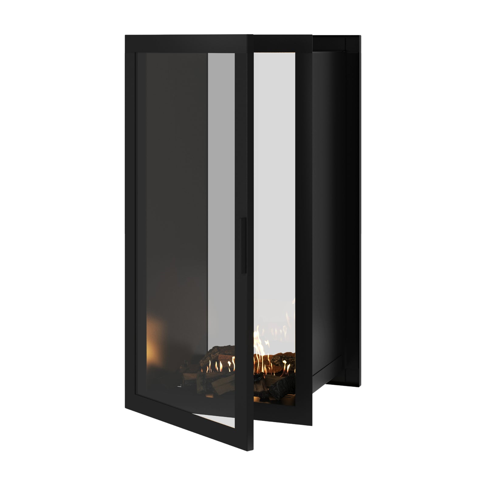 Fame Vertical See-Through Fireplace Full Glass 60 x 140 cm
