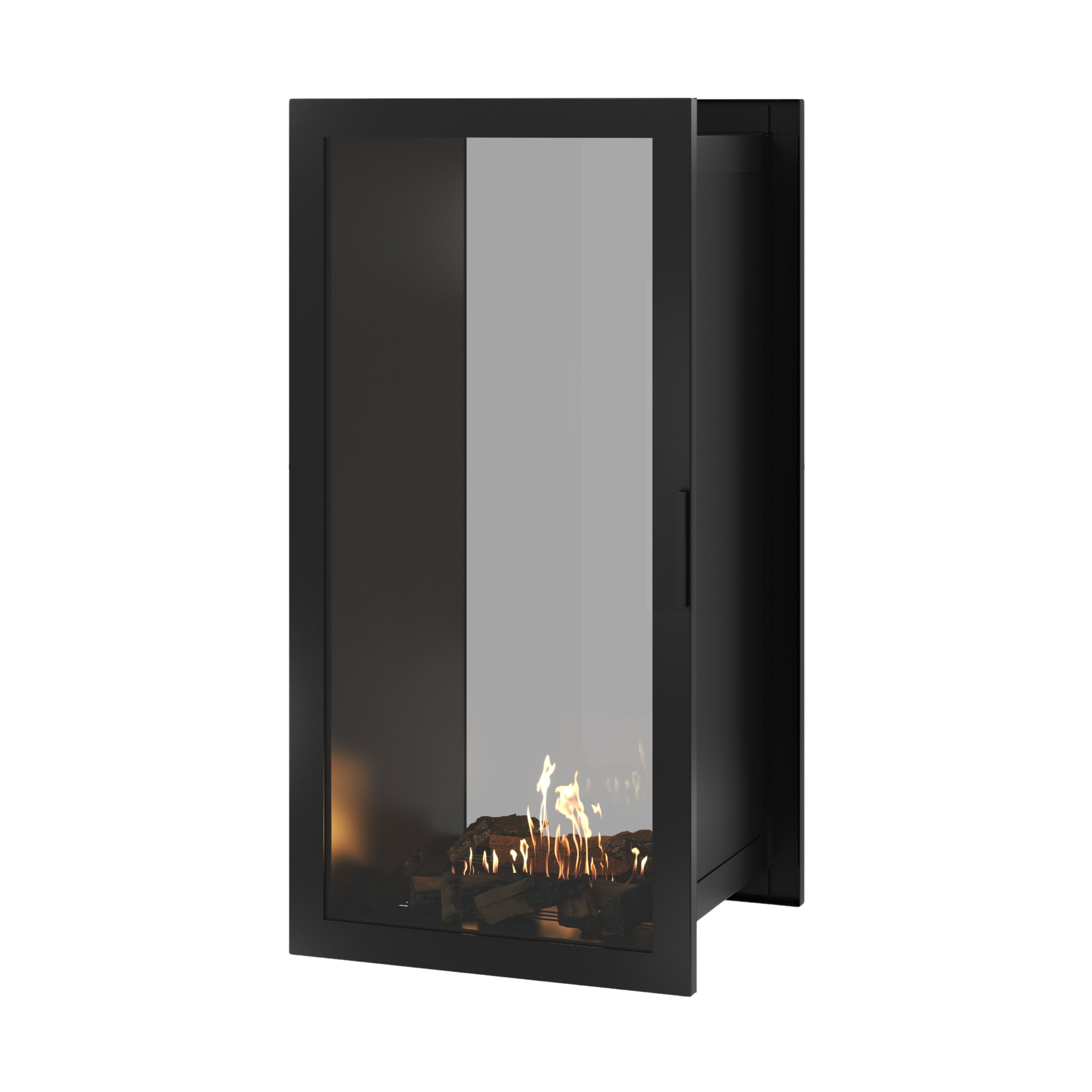 Image of Fame Vertical See-Through Fireplace Full Glass 60 x 160 cm