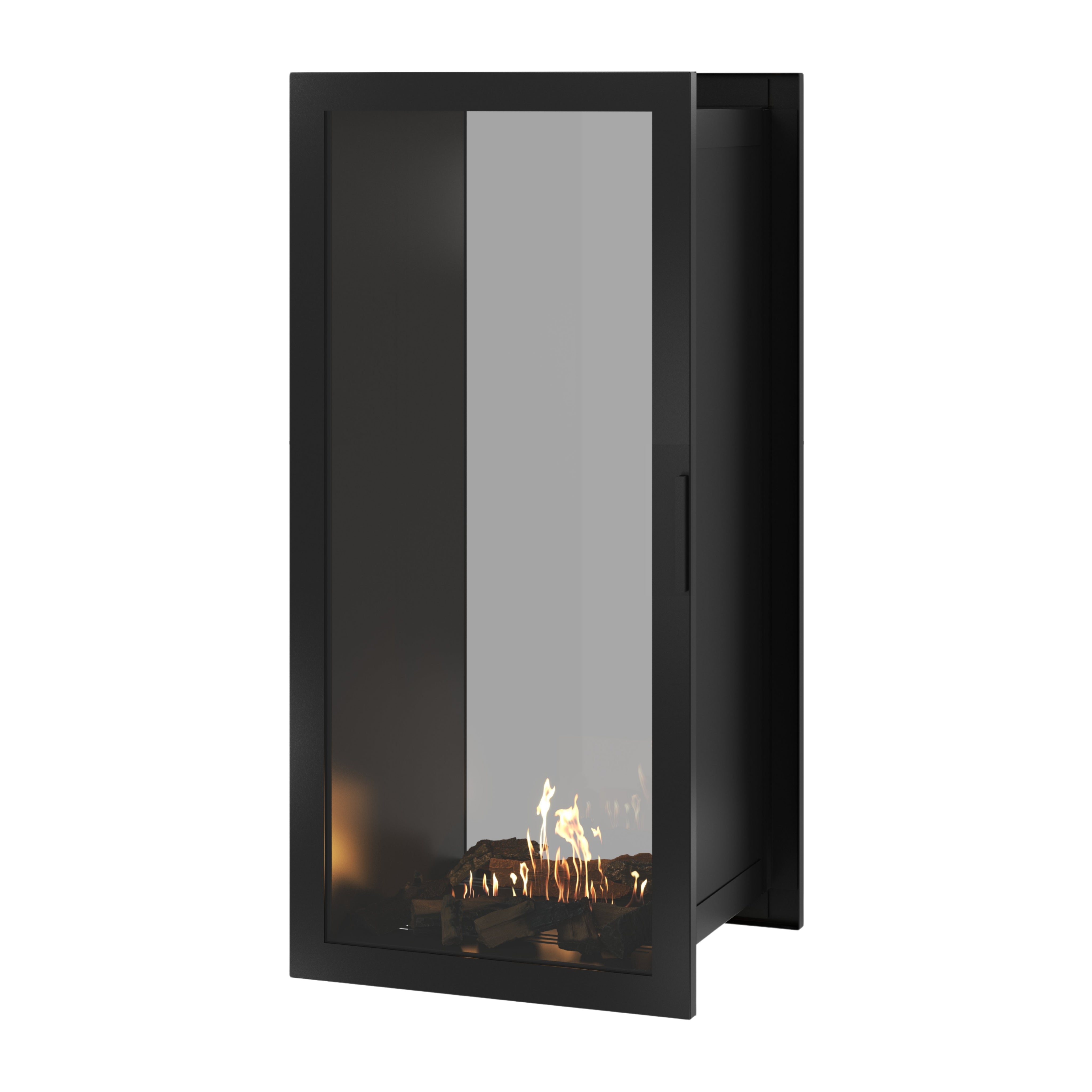 Image of Fame Vertical See-Through Fireplace Full Glass 60 x 180 cm