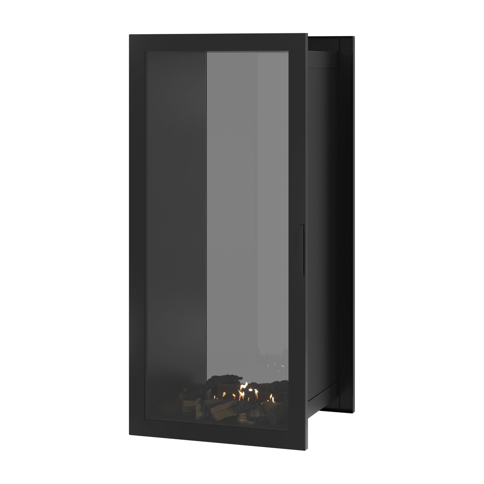 Fame Vertical See-Through Fireplace Full Glass 60 x 180 cm