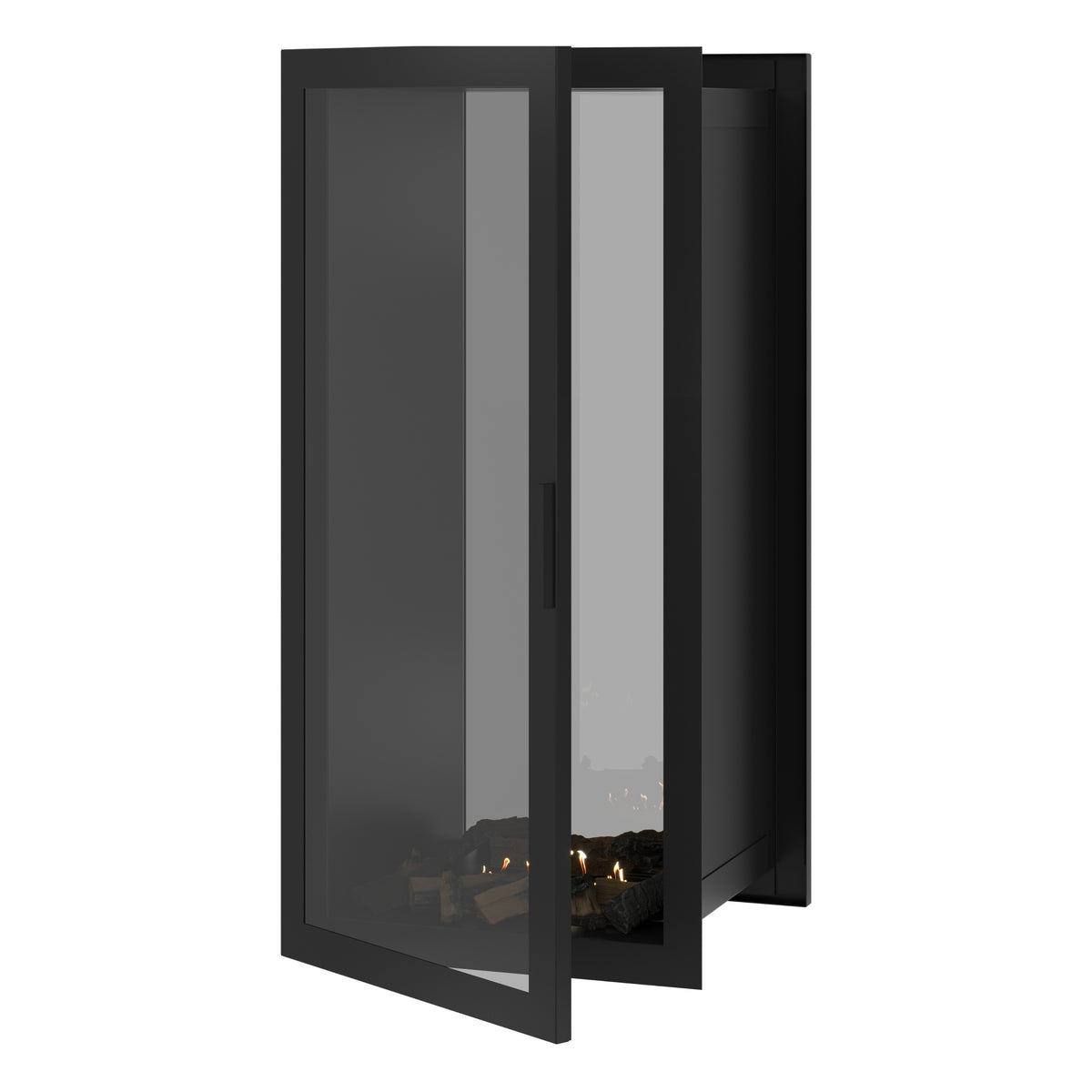 Fame Vertical See-Through Fireplace Full Glass 60 x 180 cm