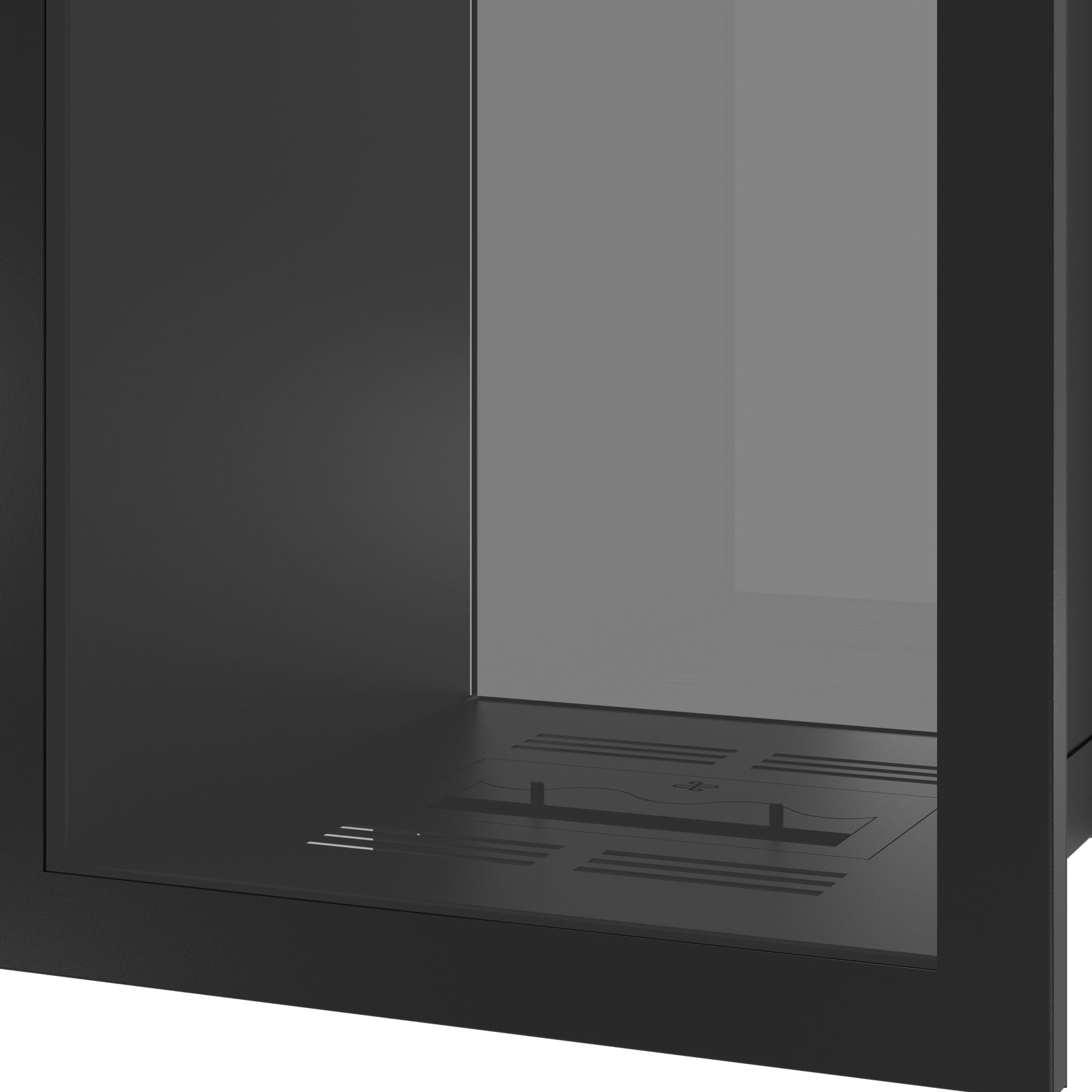 Fame Vertical See-Through Fireplace Full Glass 60 x 180 cm