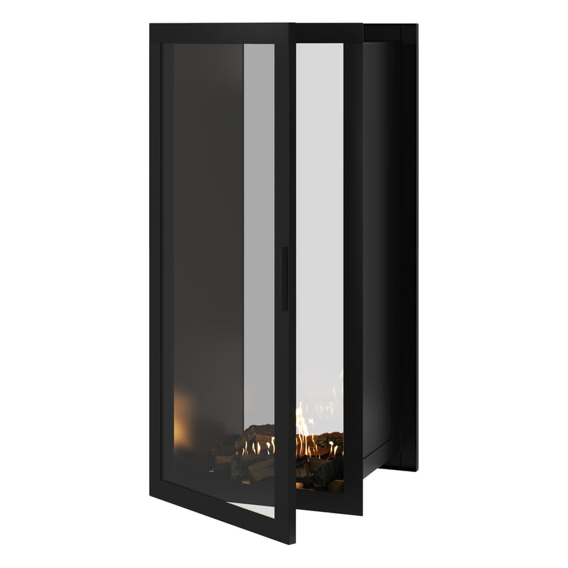 Fame Vertical See-Through Fireplace Full Glass 60 x 180 cm