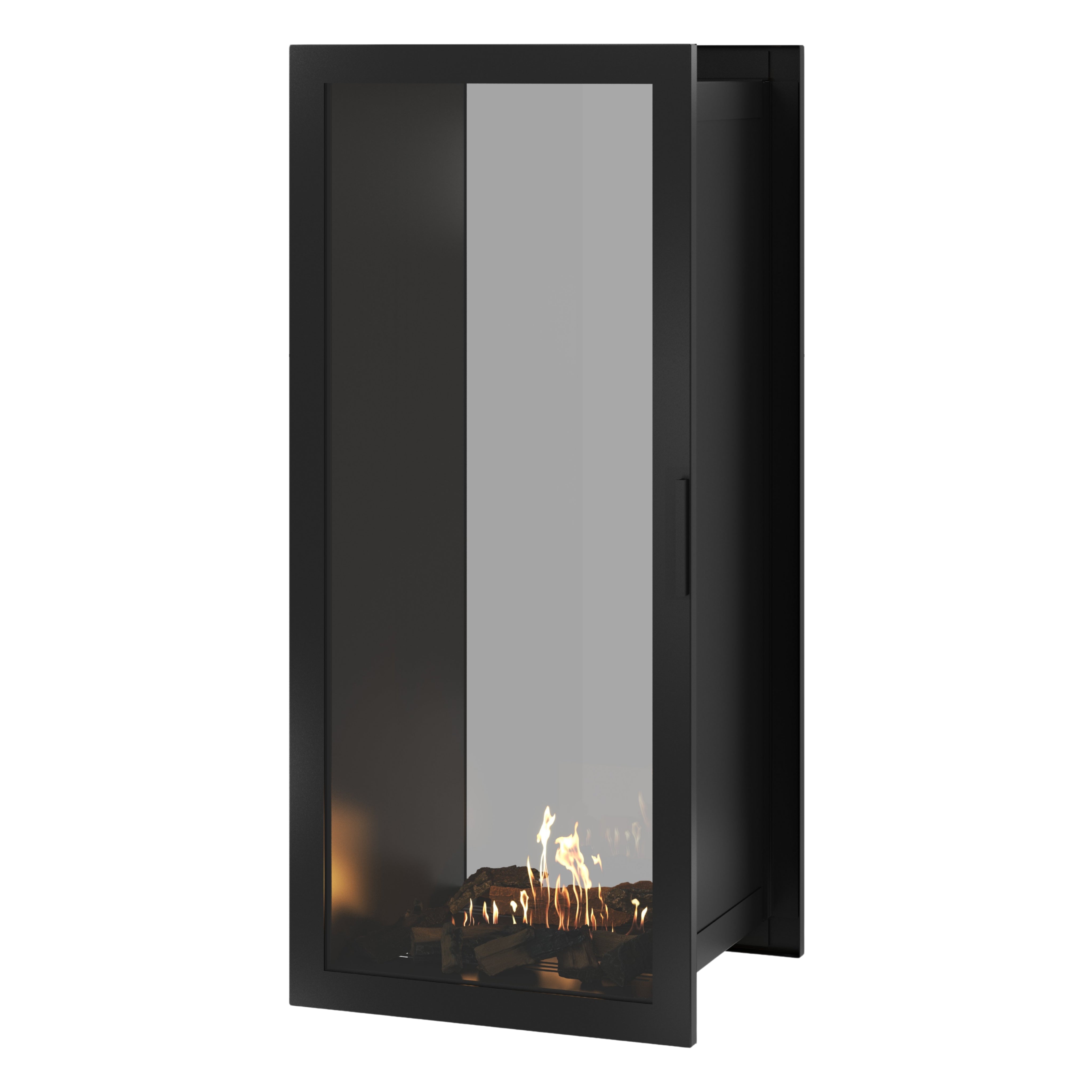 Image of Fame Vertical See-Through Fireplace Full Glass 60 x 200 cm