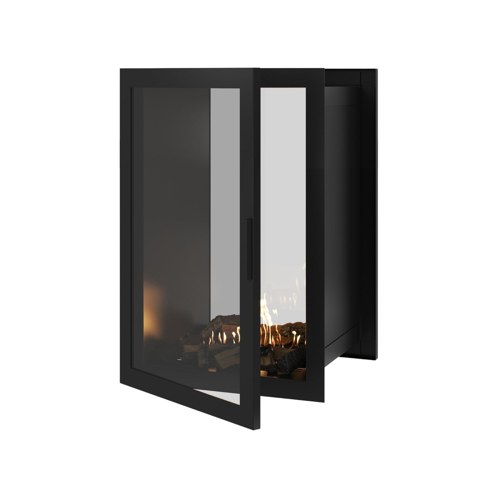 Fame Vertical See-Through Fireplace Full Glass 70 x 100 cm